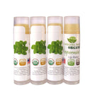 Paquete de 4 bálsamos labiales orgánicos certificados por USDA. Cavegirl Mine Vegano Sabor a Menta Orgánica Hecho en Estados Unidos. Libre de parabeno. Reparar labios secos y agrietados - SACASUSA