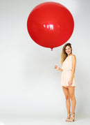 Paquete de 5 unidades de 36 pulgadas, color rojo macarrón, globos de látex gigantes gruesos, baby shower, género, revelación, cumpleaños, boda, compromiso, aniversario, decoraciones - SACASUSA