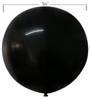 Paquete de 5 unidades redondas de 36 pulgadas, color negro, para Halloween, globos gigantes de látex gruesos, baby shower, género, revelación, cumpleaños, boda, compromiso, decoración de fiesta - SACASUSA