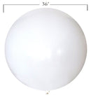 Paquete de 5 unidades redondas de 36 pulgadas, globos gigantes de látex gruesos blancos para Halloween, Baby Shower, género, revelación, cumpleaños, boda, compromiso, decoración de fiesta - SACASUSA