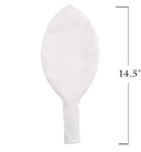 Paquete de 5 unidades redondas de 36 pulgadas, globos gigantes de látex gruesos blancos para Halloween, Baby Shower, género, revelación, cumpleaños, boda, compromiso, decoración de fiesta - SACASUSA