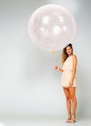 Paquete de 5 unidades redondas de 36 pulgadas, globos gigantes de látex gruesos transparentes para Halloween, Baby Shower, género, revelación, cumpleaños, boda, compromiso, decoración de fiesta - SACASUSA