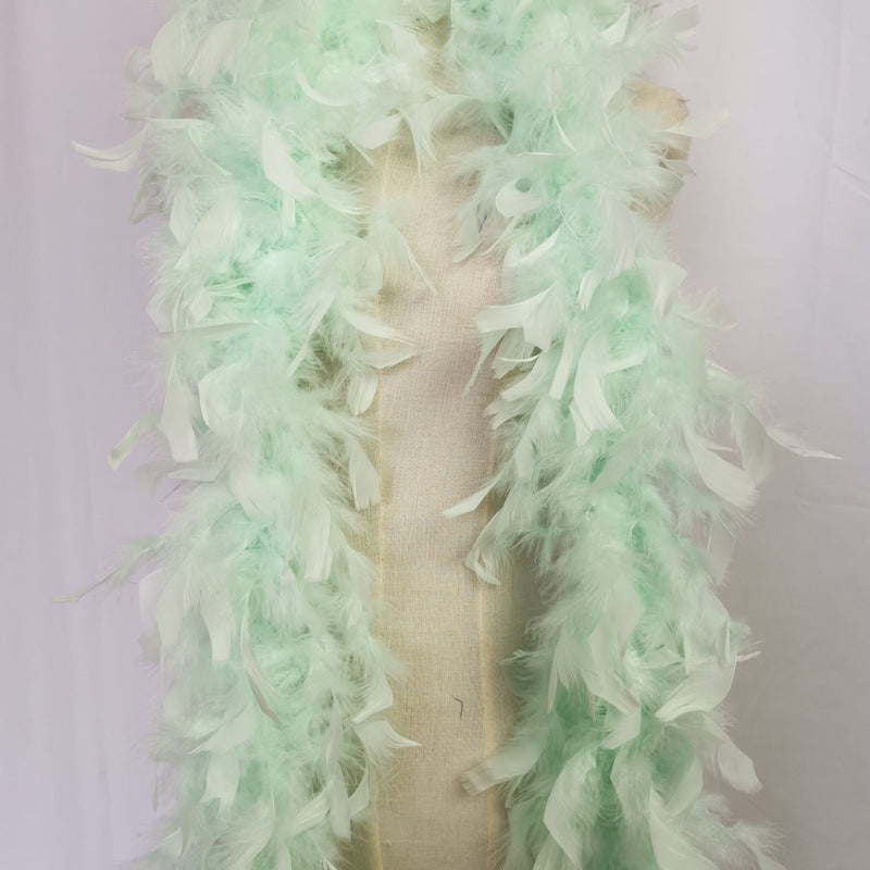 Paquete de 6 piezas de color rosa claro, lavanda, morado, verde menta, blanco, peso ligero, 45 gramos cada boas de plumas de pavo Chandelle, recuerdos de fiesta de cumpleaños para niños - SACASUSA
