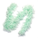 Paquete de 6 piezas de color rosa claro, lavanda, morado, verde menta, blanco, peso ligero, 45 gramos cada boas de plumas de pavo Chandelle, recuerdos de fiesta de cumpleaños para niños - SACASUSA