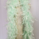 Paquete de 6 piezas de color rosa claro, lavanda, morado, verde menta, blanco, peso ligero, 45 gramos cada boas de plumas de pavo Chandelle, recuerdos de fiesta de cumpleaños para niños - SACASUSA