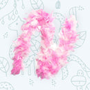 Paquete de 6 piezas de oropeles ligeros de color rosa, verde, morado y plateado, 45 gramos cada uno, boas de plumas de pavo Chandelle, 6 pies de largo, hermoso juego de colores vibrantes - SACASUSA