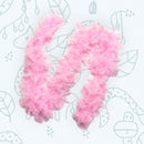 Paquete de 6 piezas Macaron Pastel Rosa Naranja Azul Bebé Púrpura Verde Peso ligero 45 gramos cada boas de plumas de pavo Chandelle 6 pies de largo - SACASUSA