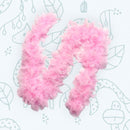 Paquete de 6 piezas Macaron Pastel Rosa Naranja Azul Bebé Púrpura Verde Peso ligero 45 gramos cada boas de plumas de pavo Chandelle 6 pies de largo - SACASUSA