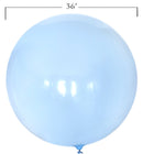 Paquete redondo de 36 pulgadas, 5 unidades, globos Jumbo de látex gruesos de color azul Pastel, Baby Shower, género, revelación, cumpleaños, boda, decoración para fiesta de compromiso - SACASUSA