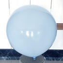 Paquete redondo de 36 pulgadas, 5 unidades, globos Jumbo de látex gruesos de color azul Pastel, Baby Shower, género, revelación, cumpleaños, boda, decoración para fiesta de compromiso - SACASUSA