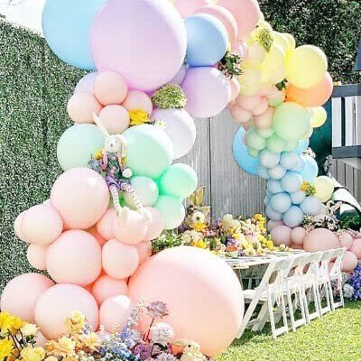 Paquete redondo de 36 pulgadas, 6 unidades, colores mezclados, globos gigantes de látex gruesos para Halloween, Baby Shower, género, revelación, decoración para fiesta de cumpleaños, boda - SACASUSA
