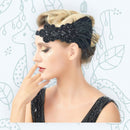 Pluma negra Vintage inspirado El gran Gatsby Rhinestone con cuentas Diadema 1920 tocado Flapper Novia Tocado de boda Art Deco mujeres - SACASUSA