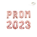 PROM 2023 -Globos con letras gigantes de 40 pulgadas Decoraciones de Nochevieja Fiesta de graduación Graduación Oro rosa Plata Negro Rosa intenso Globo azul Banner - SACASUSA