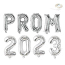 PROM 2023 -Globos con letras gigantes de 40 pulgadas Decoraciones de Nochevieja Fiesta de graduación Graduación Oro rosa Plata Negro Rosa intenso Globo azul Banner - SACASUSA