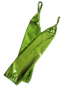 Verde Manzana Sin Dedos Sobre el Codo Brillante Metálico WetLook Elástico Guantes Extra Largos Fiesta de Disfraces de Halloween Cosplay Longitud Operal Mujeres - SACASUSA