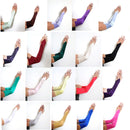 Verde oscuro extra largo sin dedos sobre el codo A-Grade Bridal Satin Color Guante Fiesta de Halloween Cosplay Formal 23 "Prom Photo prop - SACASUSA