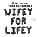 WIFEY FOR LIFEY 40 "letra Globos gigantes Banner de boda Banner de despedida de soltera Globo de compromiso Decoración de despedida de soltera Guirnalda de fiesta de Bach Divertida - SACASUSA
